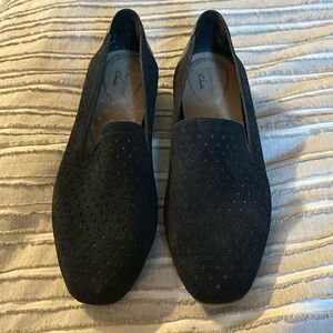 Clark’s Slide Dress Shoes Size 8.5 Women’s Black Suede